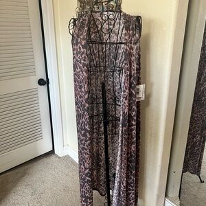 NWT Leopard Print Lightweight Kimono Vest Lularoe Joy